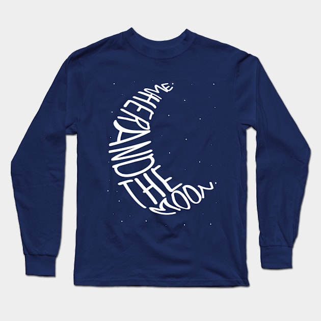 Me, her and the moon Long Sleeve T-Shirt by Uz